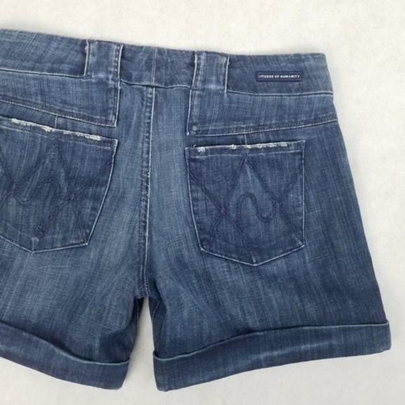 CITIZENS HUMANITY Cuffed Distressed Jean Shorts - Picture 4 of 7